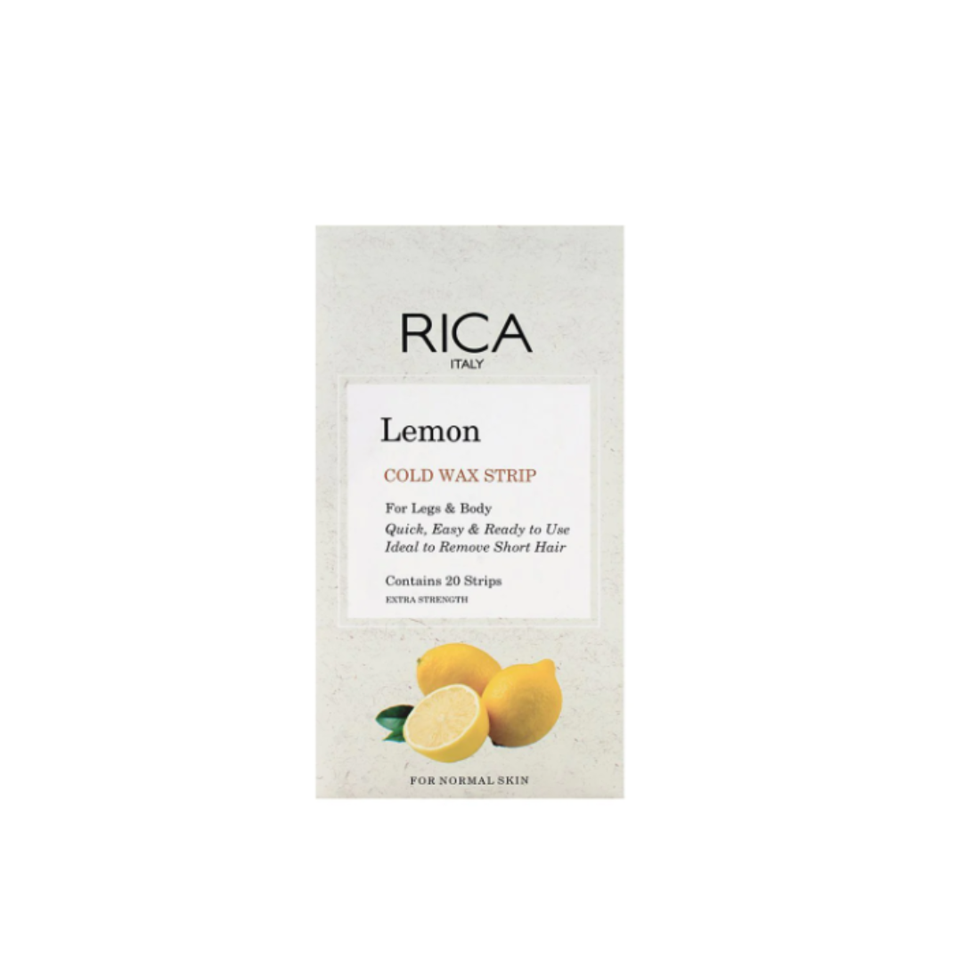 Rica Legs & Body Cold Wax Strip Lemon 20 Strips