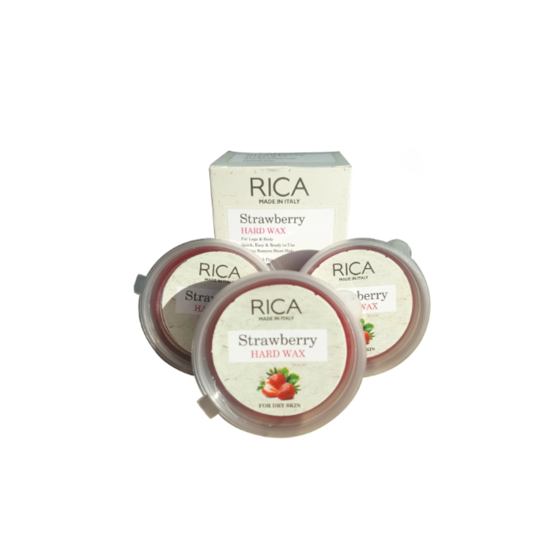 Rica Strawberry Hard Wax 3 Pieces