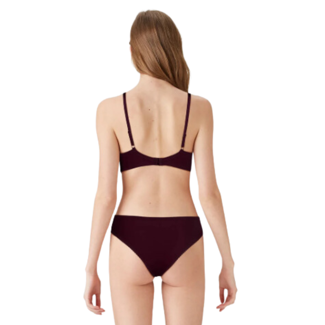 BLS Bra Burgundy Celine Wired And Light Padded