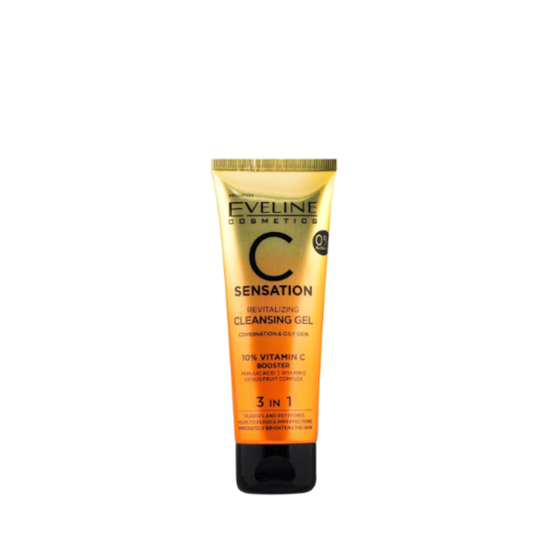 EVELINE C Sensation 10% Vitamin C Booster 3-In-1 Revitalizing Cleansing Gel 75 ML