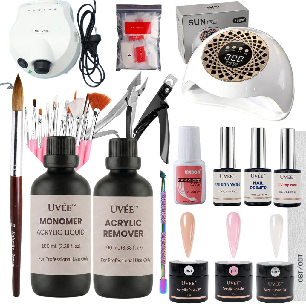 UVee Professional Acrylic Nail Kit – Complete Acrylic Nail Extension Starter Kit