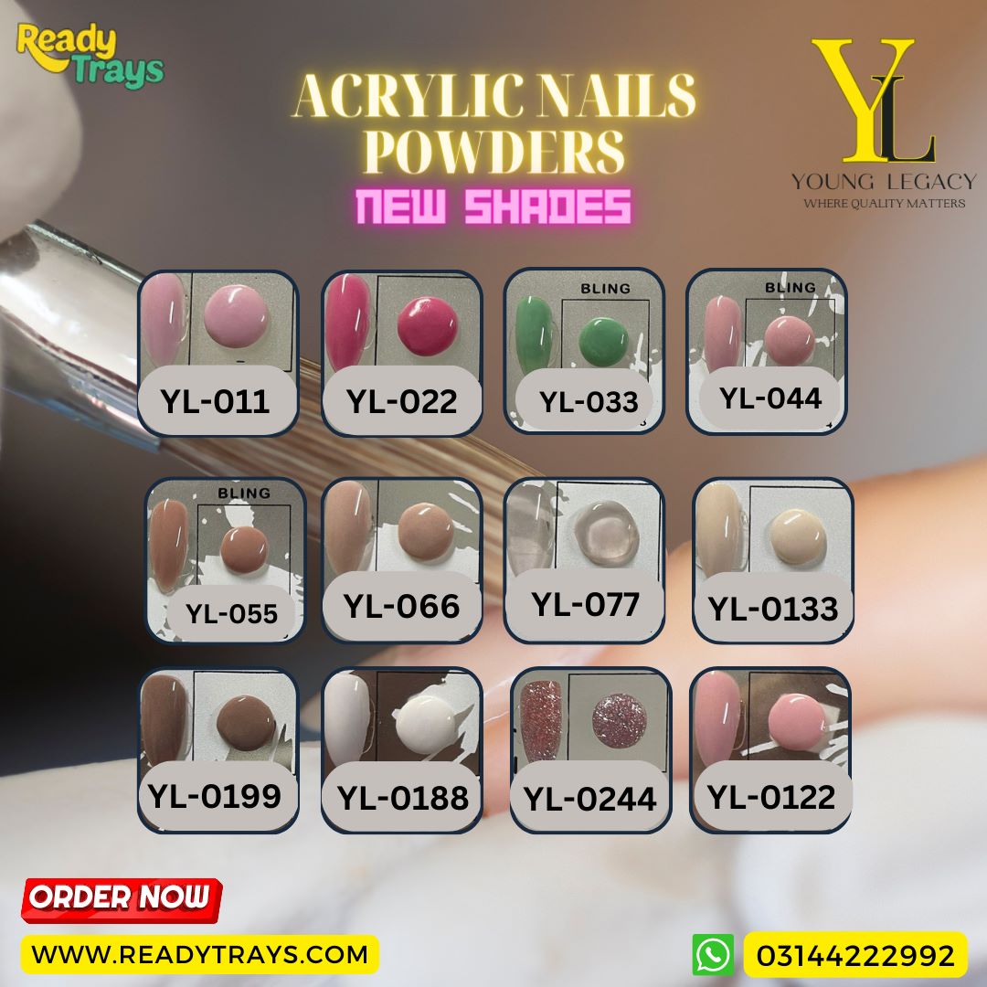 Acrylic Powder Complete Color Range - 100G Pouches USA