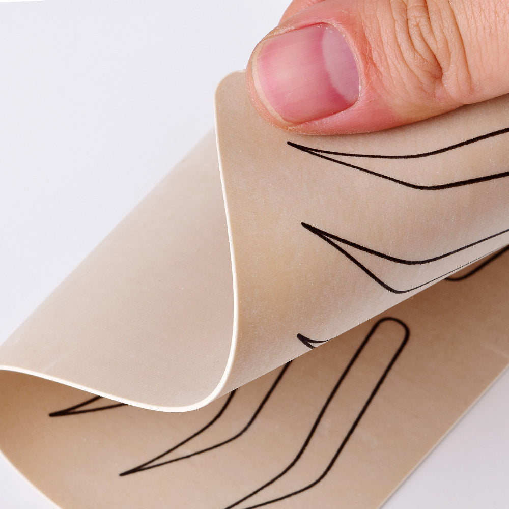 Microblading Practice Skin – Inkless Latex Eyebrow Shape Sheet for PMU Training