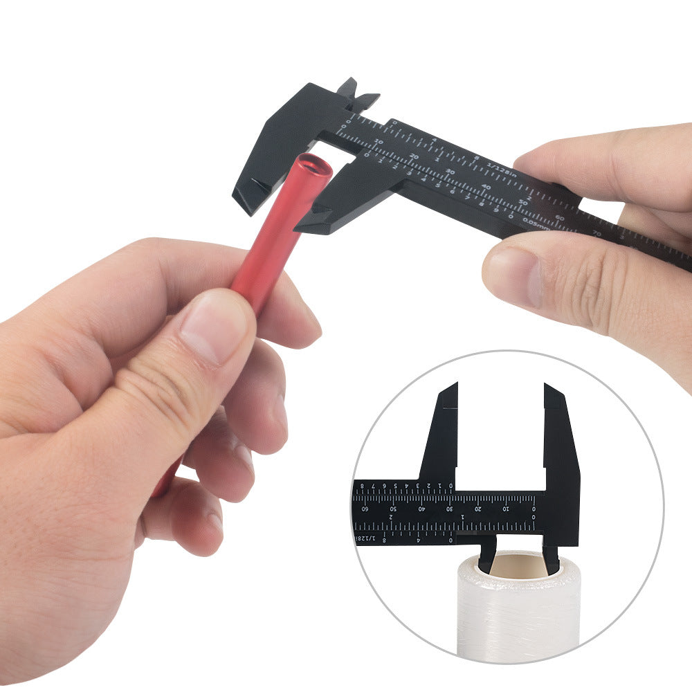 Microblading Eyebrow Measuring Vernier Caliper – 150mm Plastic Sliding Ruler for Brow & PMU Symmetry Mapping