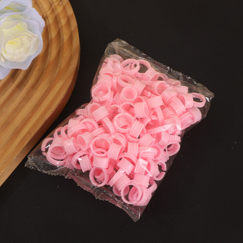 Disposable Pigment Ring Cups (Medium) – Pink Silicone Microblading Ink Holder Rings