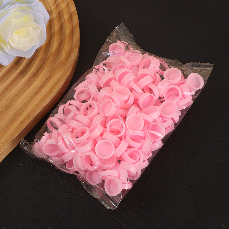 Disposable Pigment Ring Cups (Large) – Pink Silicone Microblading Ink Holder Rings
