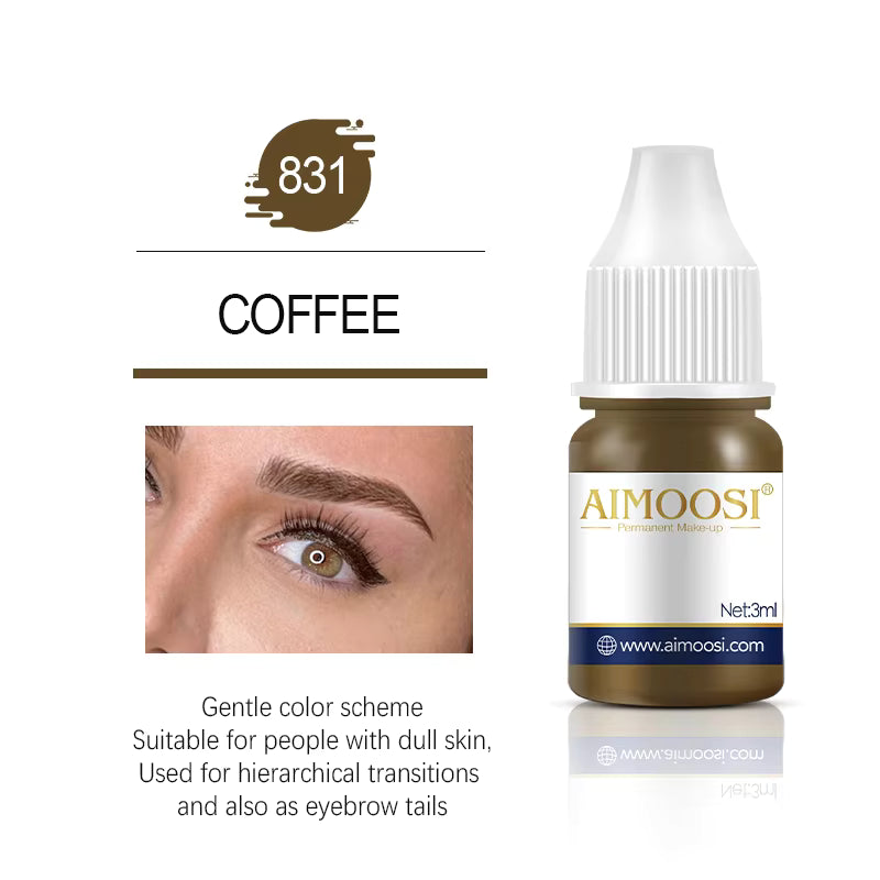 AIMOOSI PMU Pigments Eyebrows Color Series – 6 PCS (3ml Each)