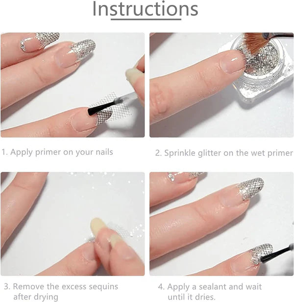 12 Colors Holographic Chunky & Fine Glitter Powder Sequins – Nail Art, Slime, Body, Hair, Eyes & Festival Makeup Decor