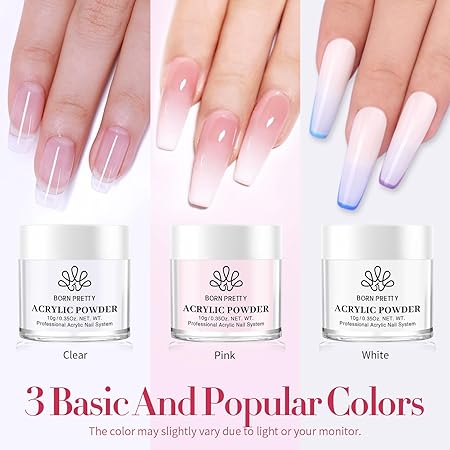 BORN PRETTY 8 PCS Acrylic Nail Kit for Extensions & Manicure