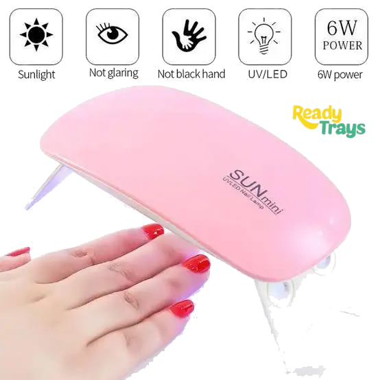SUN Mini UV LED Nail Lamp 6W – Compact Nail Dryer for Gel Polish and Soak-Off Gel