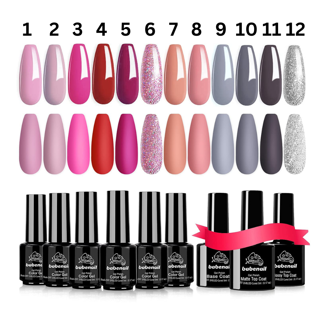Pack of 10 Gel babe nai gel polish