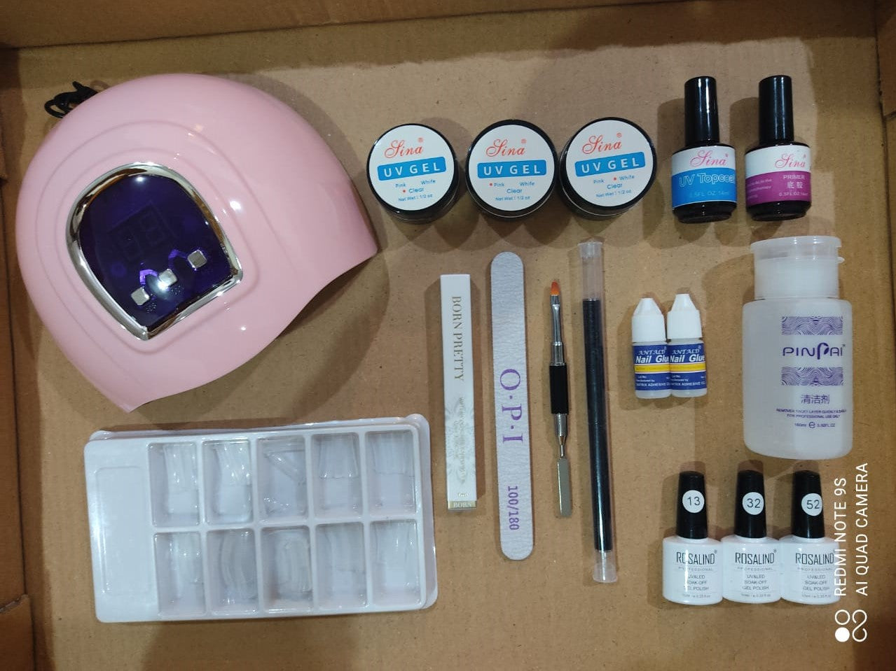 Premium UV gel Nail Kit with 36watt UV machine Available