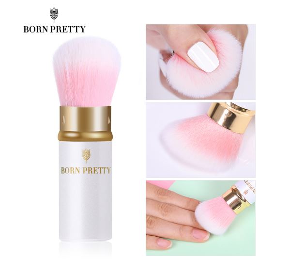 BORN PRETTY Colorful Pink Nail Cleaning Brush Soft Acrylic UV Gel Powder Dust Remover Manicuring Nail Care DIY Salon Tool