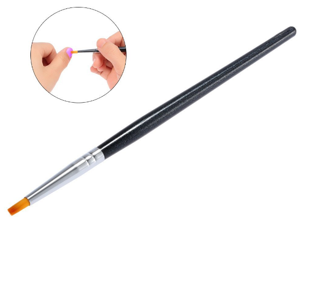 Nail art brsuh black and white