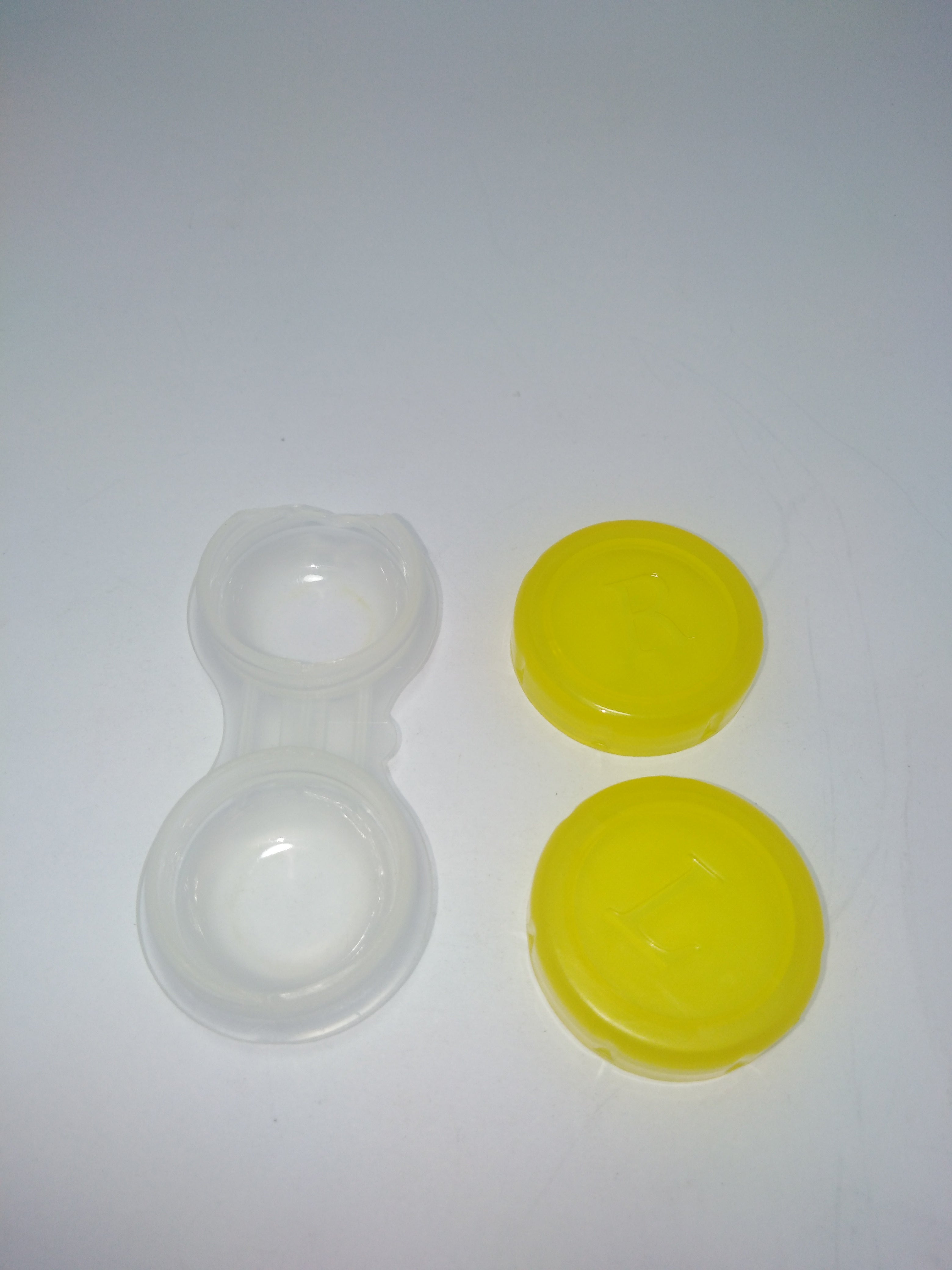 Eye Contact Lens Case yellow color