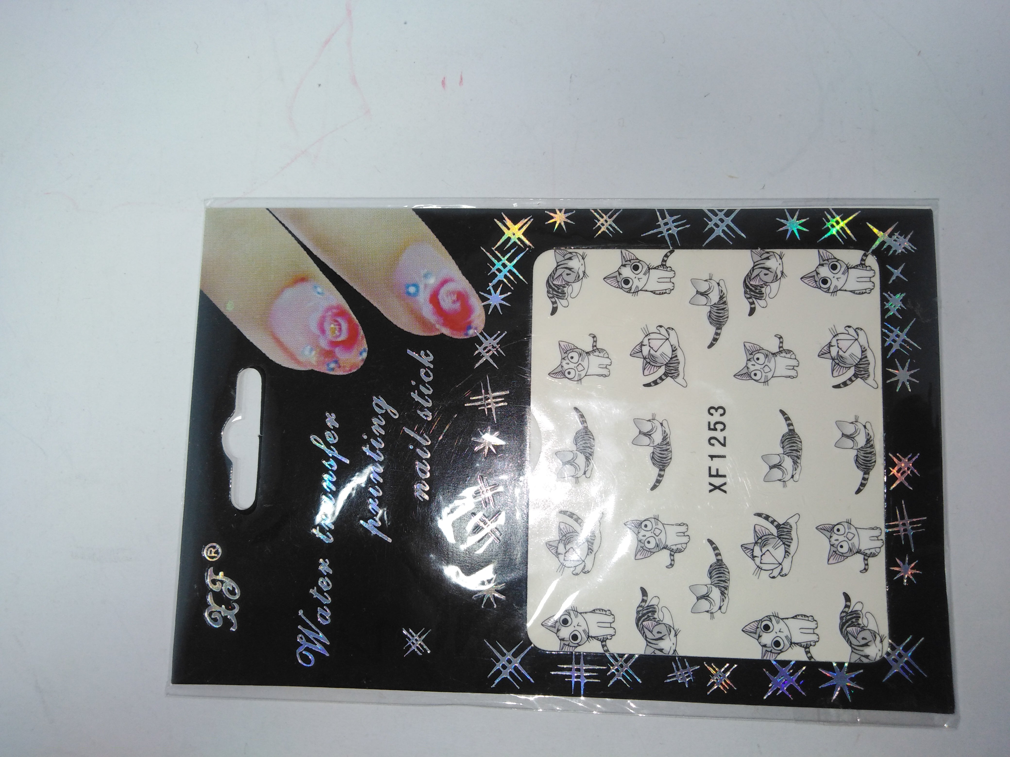 Nail Stickers XF1253 1 sheet Cartoon Watermark Water Transfer Design