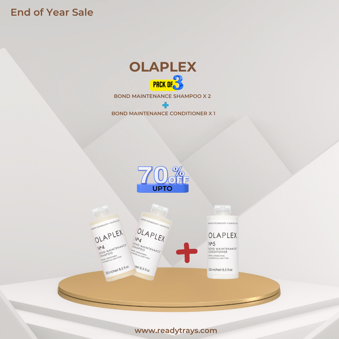 Pack of 3 with Olaplex No4 Shampoo (2pcs) & Conditioner (1pcs)
