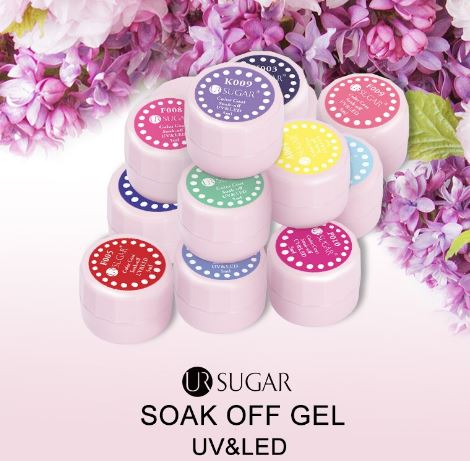 UR SUGAR 5ml Soak Off UV Gel Candy Colors Coat UV LED Nail Art Gel Polish Long-lasting Gel Paint/1 pc