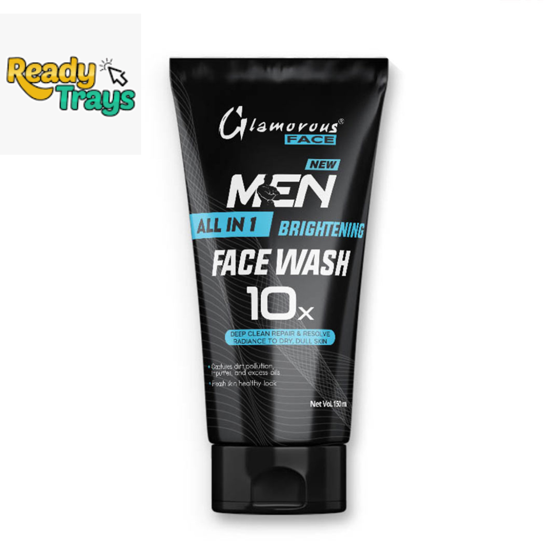 Glamorous Face mens all in 1 brightning face wash 10x (150ml)