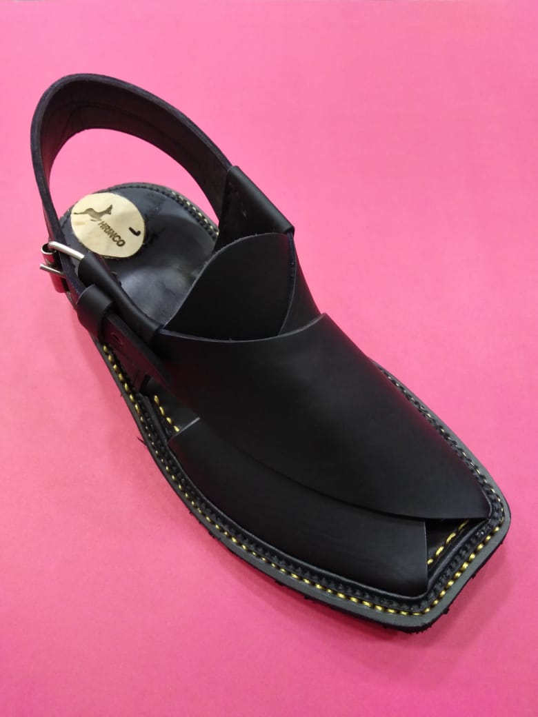 Peshawri Chappal Black Color