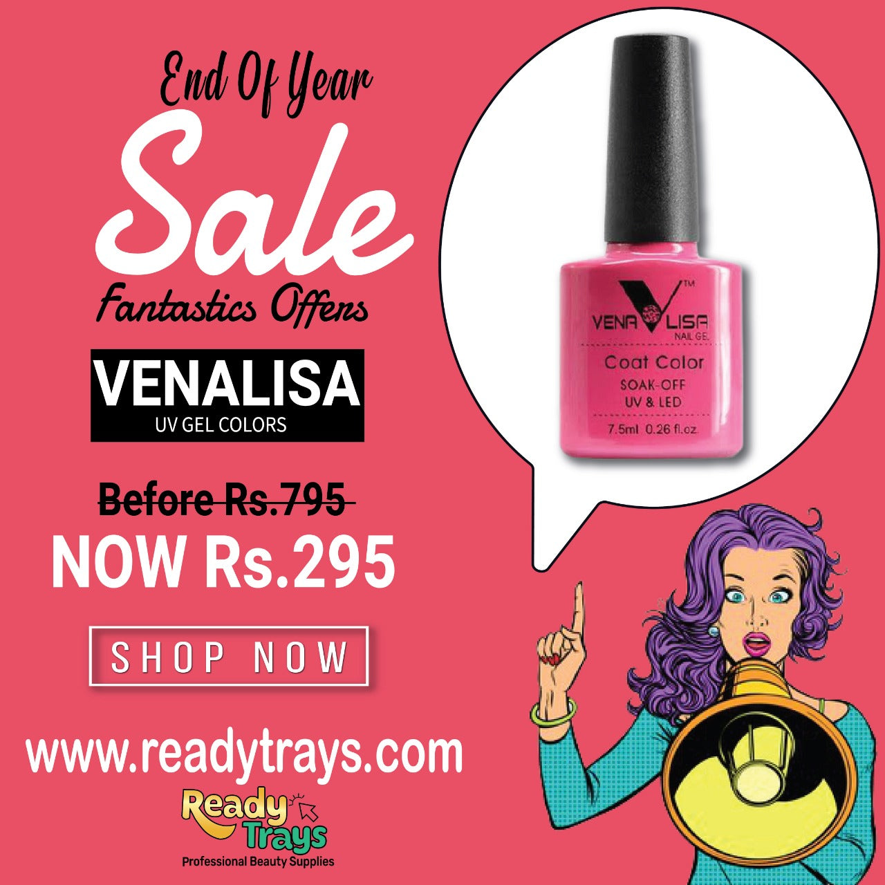 Venaliza Soak Off UV Gel Nail Gel Polish 7.5ml