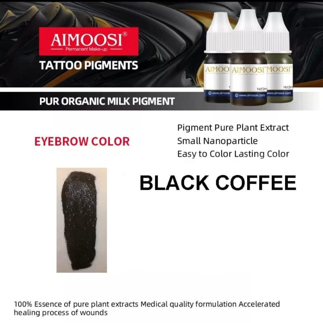 Aimoosi Professional Pigment Collection 3ml β Microneedling & Microblade Tattoo Inks for Permanent Makeup, Lips, Brows & Eyeliner