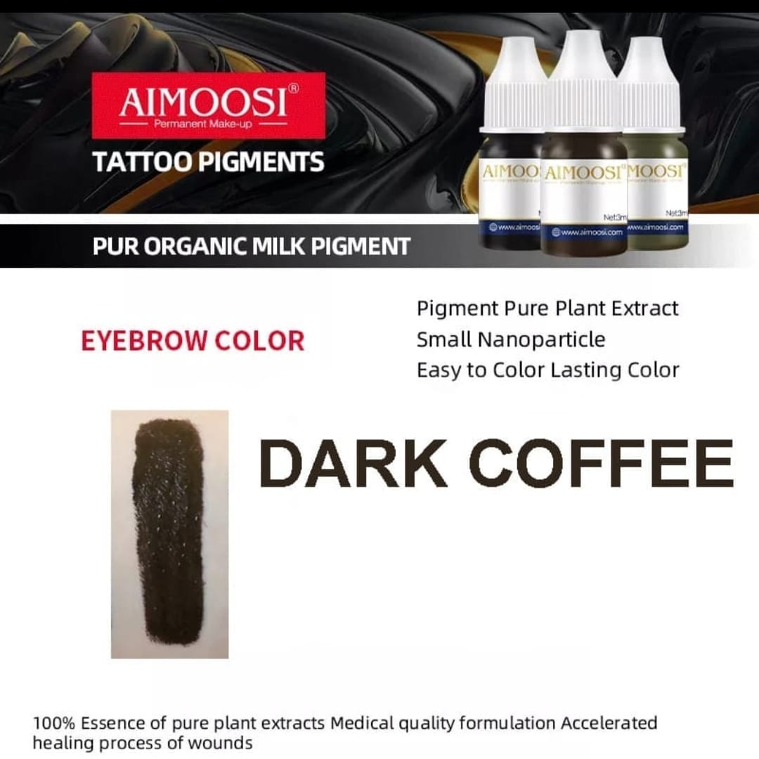 Aimoosi Professional Pigment Collection 3ml β Microneedling & Microblade Tattoo Inks for Permanent Makeup, Lips, Brows & Eyeliner