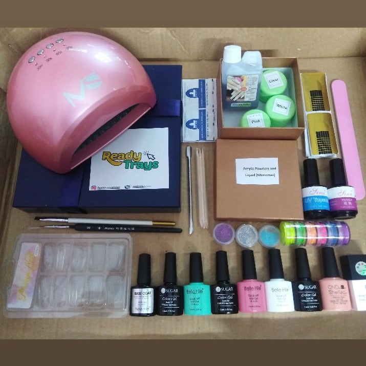 2-in-1 Acrylics and Gel colors Kit with Melody Susie UV Lamp