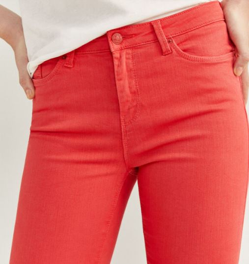 Skinny Cropped Denim Collection Red Jeans