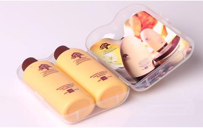Travel small kit Pack of 2 Pure Arganmidas Moroccan Argan Oil Shampoo 50ml, Conditioner 50ml