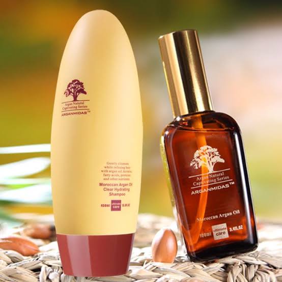 Pack of 3 Pure Arganmidas Moroccan Argan Oil Shampoo 450ml, Reparing Mask 300ml and Hair Serum 100ml