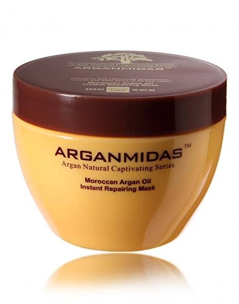 Pack of 5 Pure Arganmidas Moroccan Argan Oil Shampoo 450ml, Conditioner 450ml, Reparing Mask 300ml, Hair Serum 100ml with travel kit 100ml