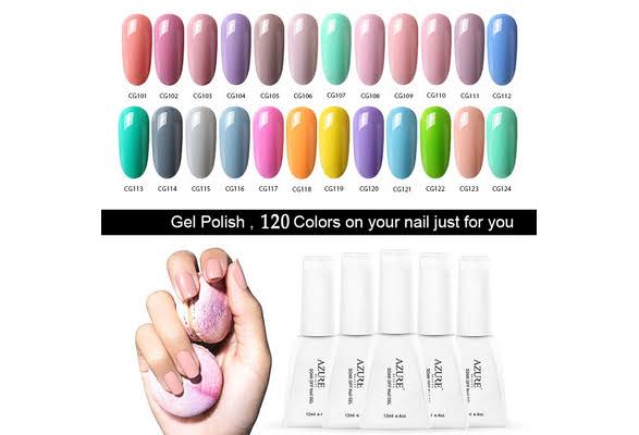 Pack of 25 Azure Soak Off UV Gel Nail Gel Polish 12ml