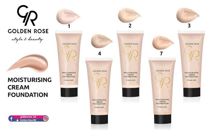 GOLDEN ROSE Moisturizing Cream Foundation 03 with vitamin A and E