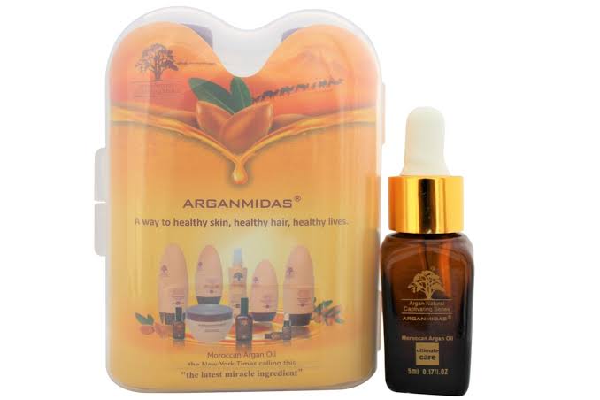 Travel small kit Pack of 3 Pure Arganmidas Moroccan Argan Oil Shampoo and Conditioner 100ml and Serum 10ml