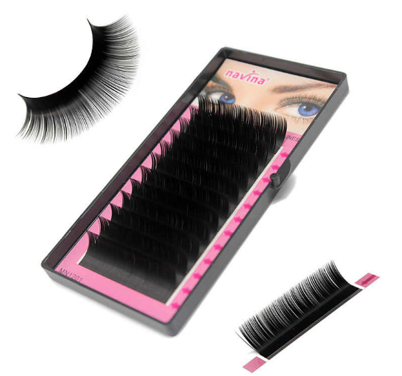 Natural Faux Silk Eyelash Extension by Navina silk Natural Synthetic Mink false eyelash