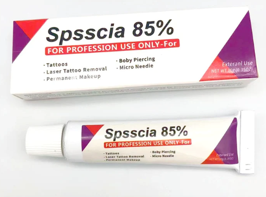 Spsscia numbing cream 85% Dermsthetics for tattoos, micro needling, laser tattoo removal , permanent makeup & body piercing