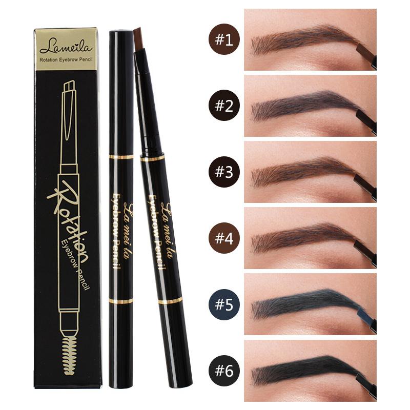 Rotation Eyebrow Pencil Waterproof Long Lasting & Double-End Eyebrow Pencil