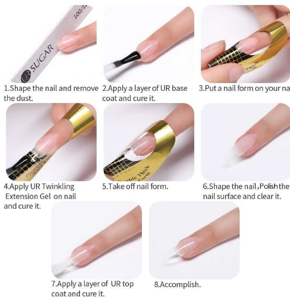 UR Sugar Quick Builder UV polygel Gel Extension 7.5 ml