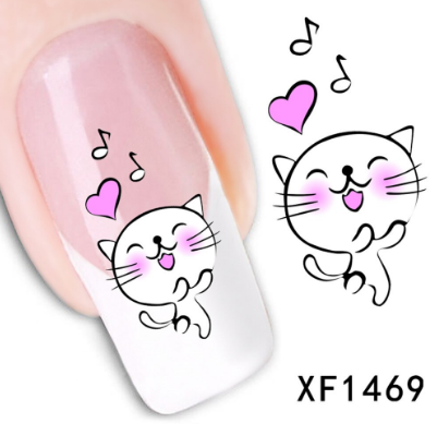 Nail stickers xf1469 water transfer 1 sheet