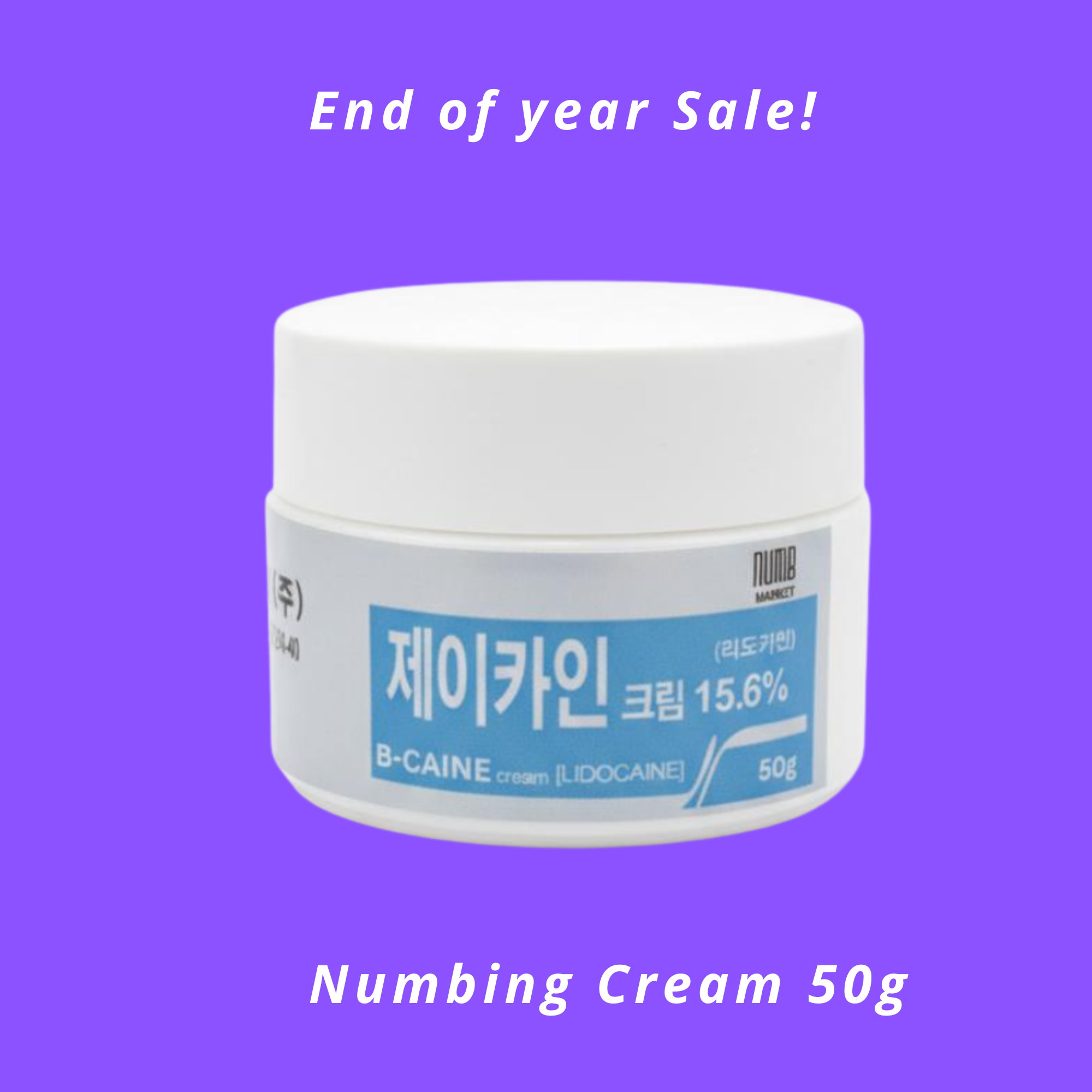 Bcaine Numbing Cream 50g (15.6%) – Strong Topical Anesthetic for Permanent Makeup, Microblading & Skin Procedures