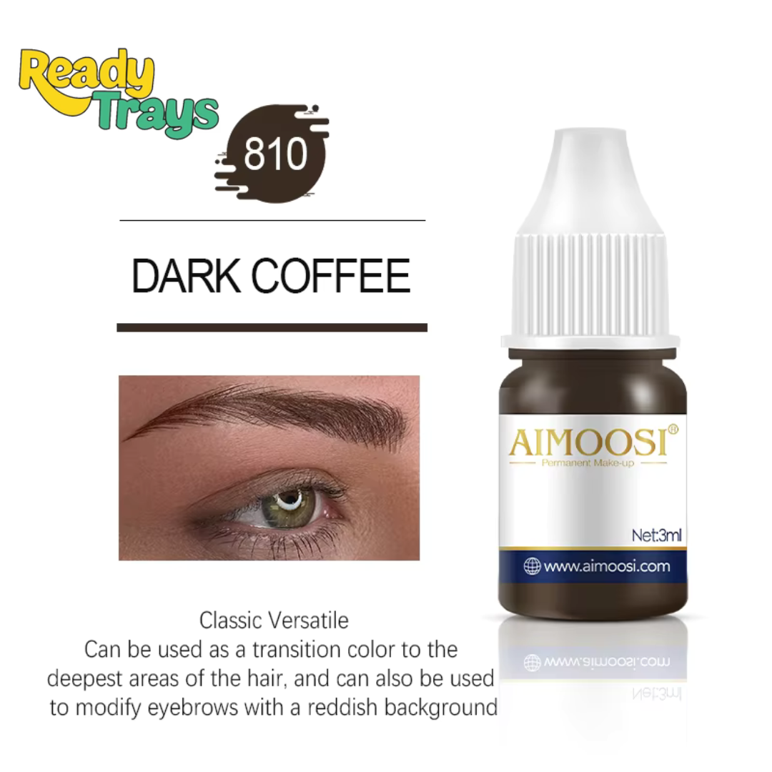 Aimoosi Professional Pigment Collection 3ml – Microneedling & Microblade Tattoo Inks for Permanent Makeup, Lips, Brows & Eyeliner