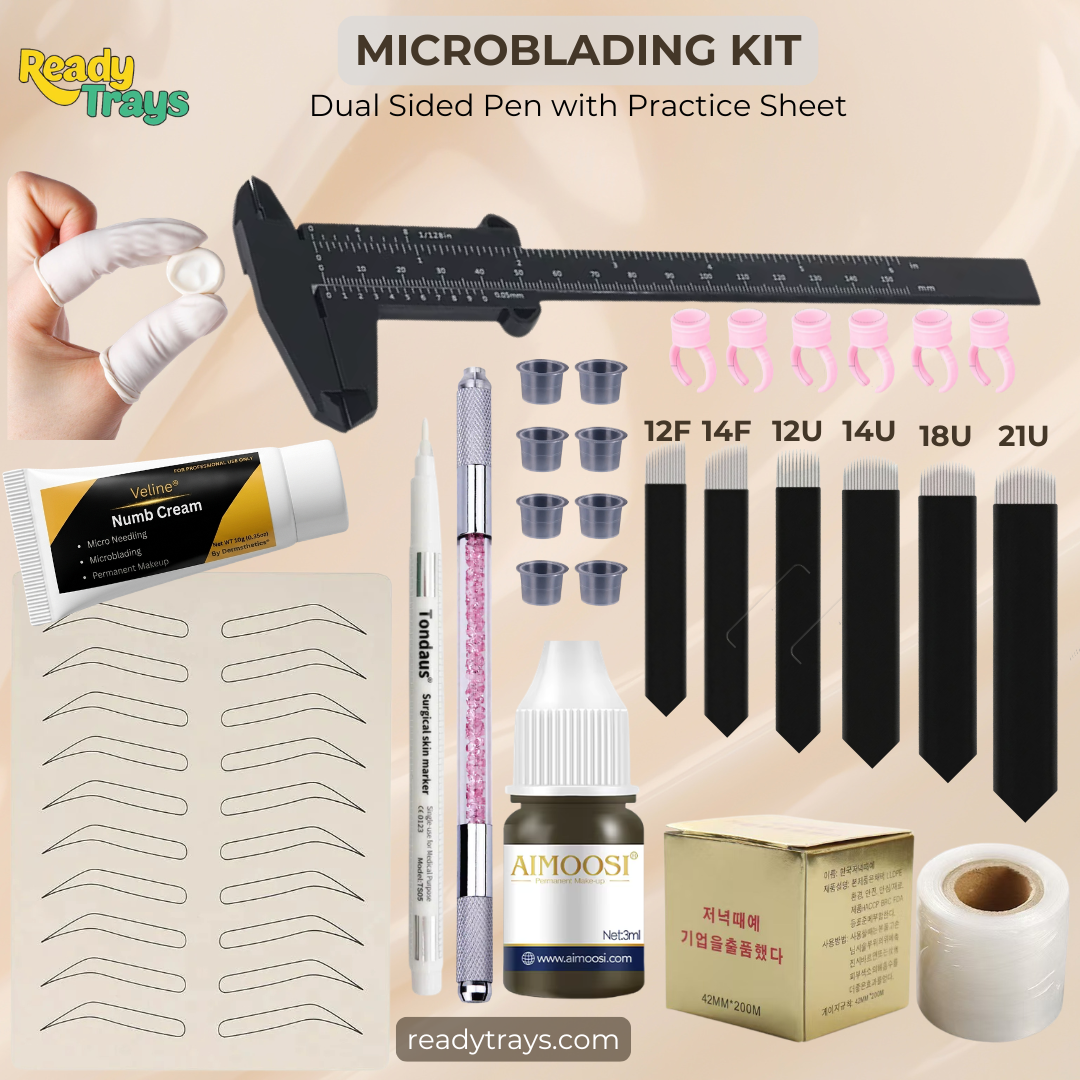 Complete Microblading Starter Kit – Dual-Sided Pen, Aimoosi Pigment & Accessories
