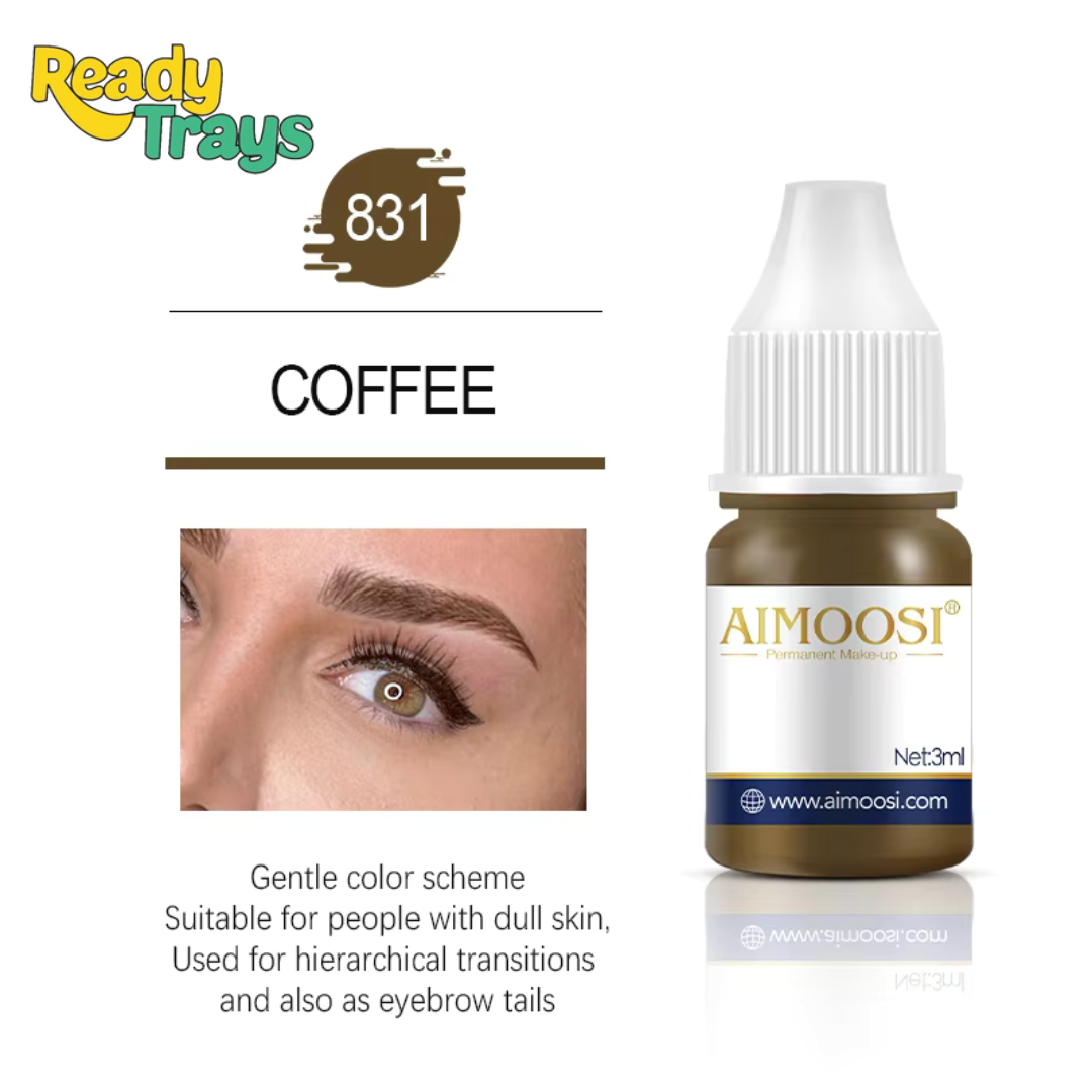 Aimoosi Coffee Pigment 3ml – Microneedling & Microblade Tattoo Ink for Permanent Makeup