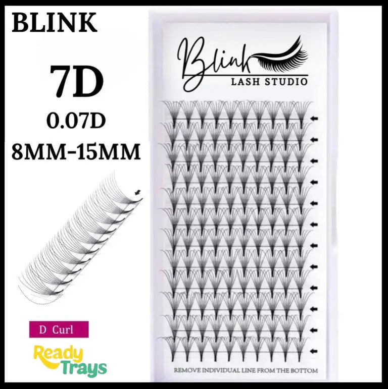 BLINK 7D Premade Lash Fans Eyelash Extensions | Professional Volume Lashes (7D 0.10CC / 0.07D MIX)