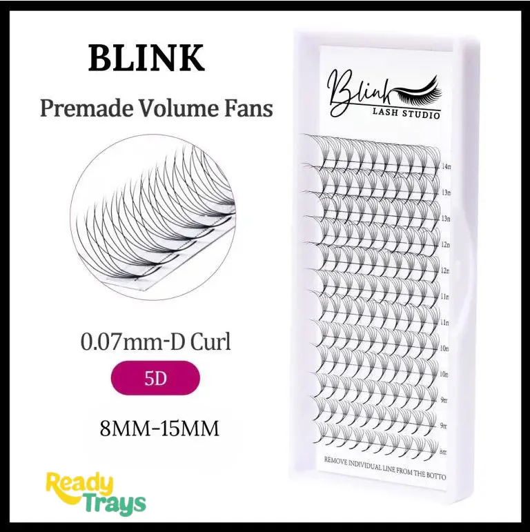 BLINK Premade Eyelash Fans 5D 0.07 D Curl Mixed Length 8-14mm Volume Extensions