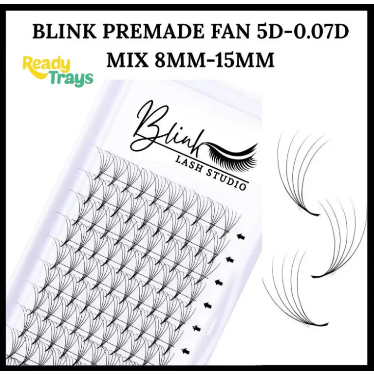 BLINK Premade Eyelash Fans 5D 0.07 D Curl Mixed Length 8-14mm Volume Extensions