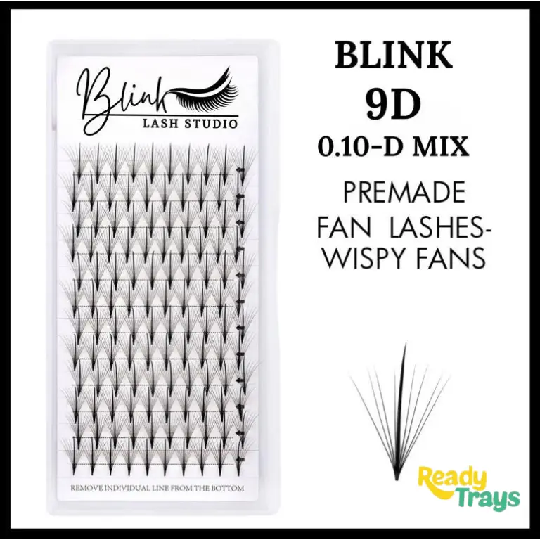 BLINK 9D Wispy Premade Fan Eyelash Extensions – Soft, Handmade, Professional Volume Lashes