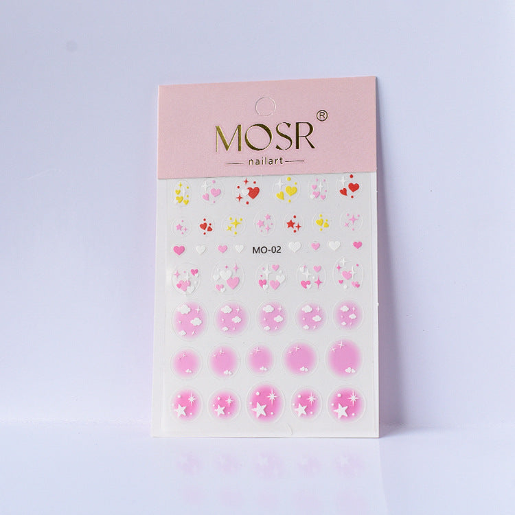 5D Embossed Nail Art Stickers – 20 Designs | Self-Adhesive Butterfly, Flower, Heart & Star Nail Decals for Gel, Acrylic & DIY Nails