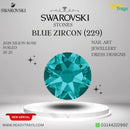 Swarovski Flat Back Stones For Nail Art - Blue Zircon (229)